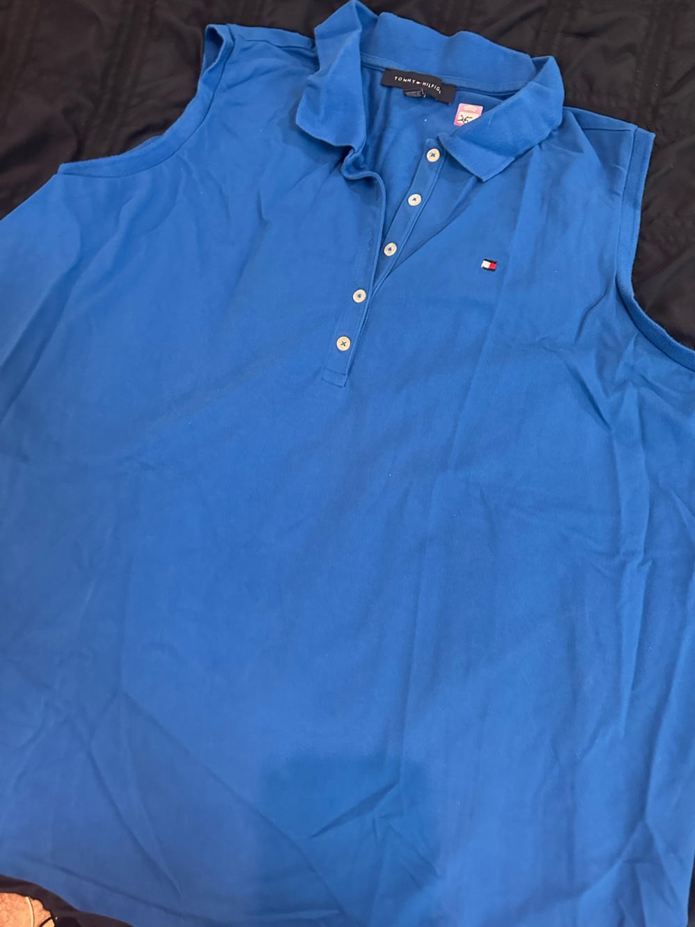 Women’s Tommy Hilfiger Vibrant Blue Sleeveless polo style top